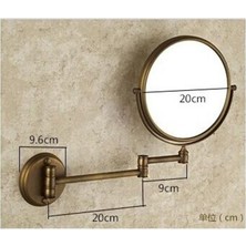 Haitun Antik Bronz Pirinç Duvar Makyaj Aynası 8 Inç Banyo Aynası, Vintage Dekoratif Makyaj Aynaları (Yurt Dışından)