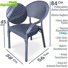 Capissi Rattan Camlı Masa Takımı 90X150 Ölçü Masa + 6 Adet Bambu Rattan Koltuk