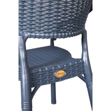 Capissi Rattan Camlı Masa Takımı 90X150 Ölçü Masa + 6 Adet Bambu Rattan Koltuk