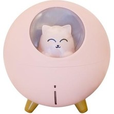 Haitun Güzel Pet Hava Nemlendirici 220 ml Gezegen Kedi Ultrasonik Serin Mist Aroma Hava Yağ Difüzör Romantik Renk LED Lamba USB Humidificador | Nemlendiriciler (Pembe) (Yurt Dışından)