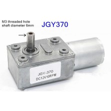 Roba 12V 10RPM JGY370 Redüktörlü Dc Motor M3 Vida Delikli 10 Rpm