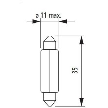 Narva Iki Adet Narva 12V. C5W Sofit-Mekik Ampul 17125 Ean: 4013790227058