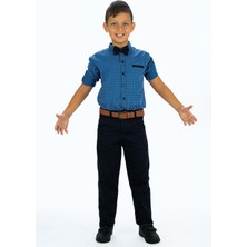 Mnk Baby & Kids Baskılı Oxford Erkek Çocuk Gömlekli Takım MNK0322A