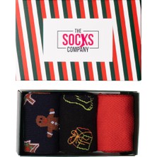 The Socks Company 3'lü Ikonik Yılbaşı Temalı Kadın Çorap Seti