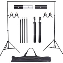 Unıdeal Arka Plan Standı 2 x 3 M, Ayarlanabilir Arka Plan Destek Sistemi Seti, Yeşil Ekran Standı, Fotoğraf Arka Plan Standı, 4 Adet Yaylı Arka Plan Çerçevesi, Fotoğraf Video Portresi Için.