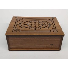 Hüma Tasarım Ve Aksesuar Doğal  Ahşap Çay Kutusu 9 Bölmeli Kapaklı Poşet Bitki Çayı Saklama Kabı (Tea Box)