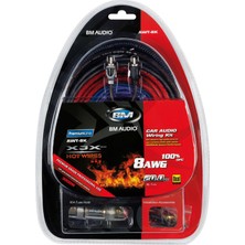 Bm Audio Oto Anfi Kablo Seti 8ga 3000W Vakumlu Bm Audıo Awt-8k