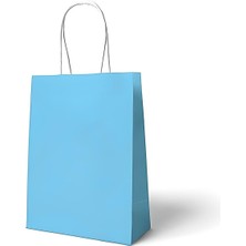 Çıtı Pıtı Store 18 x 8 x 24 cm Büküm Saplı Çanta 10'lu Mavi
