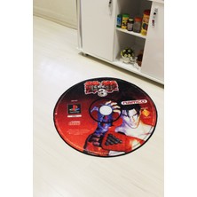 Emiroğlu Tekken Oyun Cd'si Şeklinde Süngerli Yüzey -Kaymaz Taban Halı