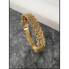 Cemrem Tekstil Gold Carvalhal Çelik Kelepçe Bileklik
