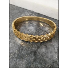 Cemrem Tekstil Gold Carvalhal Çelik Kelepçe Bileklik