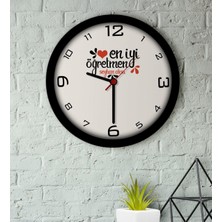 BK Kişiye Özel En Iyi Öğretmen Ahşap Duvar Saati-6