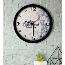 BK Kişiye Özel Sınıf Öğretmeni Ahşap Duvar Saati-15