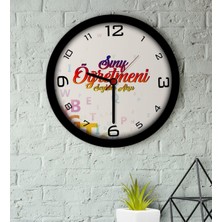 BK Kişiye Özel Sınıf Öğretmeni Ahşap Duvar Saati-12