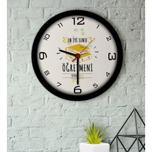 BK Kişiye Özel En Iyi Sınıf Öğretmeni Ahşap Duvar Saati-6