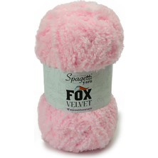 Fox Velvet Bebe Pembe Kadife El Örgü Ipliği