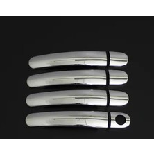 Aktif Oto Krom Skoda Fabia Kapı Kolu 4 Kapı 8 Parça Krom 2000 > 2007