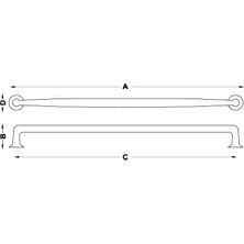 Hafele Fermo Kulp Altın Parlak Renkli C:160MM