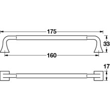 Hafele Elmer Kulp Pirinç Parlak Renkli 160MM