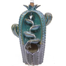 My Home Hediyelik Buhurdanlık Seramik Geri Akış Tütsülük Kaktüs