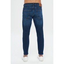 Cross Jeans Finn Koyu Mavi Regular Tapered Fermuarlı Jean Pantolon E 4407-008