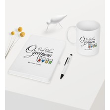 Bk Kişiye Özel Çocuk Gelişimi Öğretmeni Temalı Beyaz Defter Kalem Kupa Seti - 2