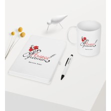 Bk Kişiye Özel Arapça Öğretmeni Temalı Beyaz Defter Kalem Kupa Seti - 1