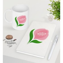 Bk Kişiye Özel En Iyi Öğretmen Beyaz Defter Kalem Kupa Seti-14