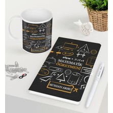 Bk Kişiye Özel Matematik Öğretmeni Beyaz Defter Kalem Kupa Seti-10