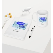 Bk Kişiye Özel Ingilizce Öğretmeni Temalı Beyaz Defter Kalem Kupa Seti - 4