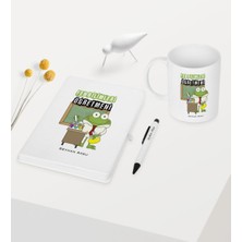 Bk Kişiye Özel Fen Bilimleri Öğretmeni Temalı Beyaz Defter Kalem Kupa Seti - 2