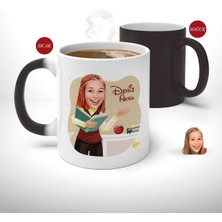 Bk Kişiye Özel Öğretmen Karikatürlü Sihirli Kupa Bardak-3