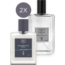 Aqua Di Polo 1987 Gran Paradiso Blue Sport 50 ml ve Gran Paradiso 50ML Edp 2'li Erkek Parfüm Seti