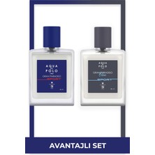 Aqua Di Polo 1987 Gran Paradiso Blue Sport 50 ml ve Gran Paradiso Sport 50 ml 2'li Erkek Parfüm Seti