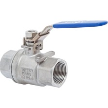 Unox Tepe Flanşlı 2 Parçalı Paslanmaz 304 Dişli Küresel Vana 2"