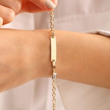 Sembol Gold Altın Çocuk Bileklik Takım Form Bordo Mavi