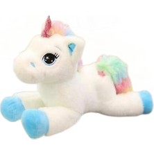 Sld Beyaz 60 cm Peluş Unicorn Peluş Oyuncak - Beyaz (Yurt Dışından)