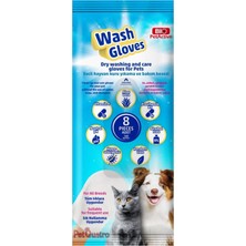 Wash Gloves Evcil Hayvan Kuru Yıkama Kesesi 8'li