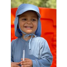 Yorni Flap Lejyoner, Ense Korumalı, Boyundan Bağlamalı, Çocuk Bebek Güneş Şapka, Ekoteks 100 Sertifikalı