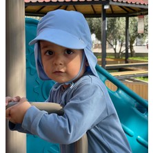 Yorni Flap Lejyoner, Ense Korumalı, Boyundan Bağlamalı, Çocuk Bebek Güneş Şapka, Ekoteks 100 Sertifikalı