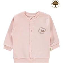 Civil Baby Pembe Organik Bebek Hırka 1-12 Ay Pamuklu Kız Çocuk İçin Şık Tasarım