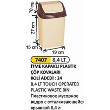 Arı Metal Itme Kapaklı Çöp Kovası Plastik 8.4 Lt 4180