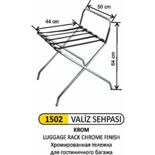 Arı Metal Valiz Sehpası Kromajlı