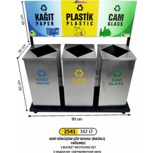 Arı Metal Geri Dönüşüm Seti 3 Lü Paslanmaz 162 Lt