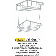 Arı Metal Ikili Köşelik 19X19 304 Kalite Paslanmaz