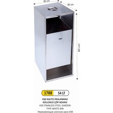 Arı Metal Çöp Kovası Paslanmaz Sallanır Küllüklü