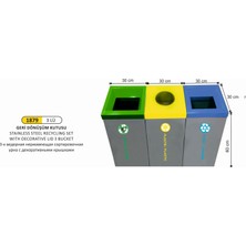 Arı Metal Geridönüşüm Seti 3 Lü Paslanmaz Dekoratif Kapak