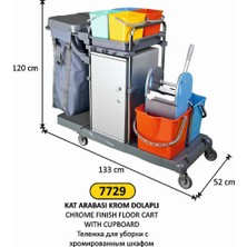 Arı Metal Kat Arabası Krom Dolaplı Smart KA805SK