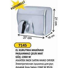 Arı Metal Amatek El Kurutma Inox Saten 2360 W 8526