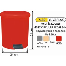 Arı Metal Pedallı Çöp Kovası Yuv.4 No 40 Lt 4219